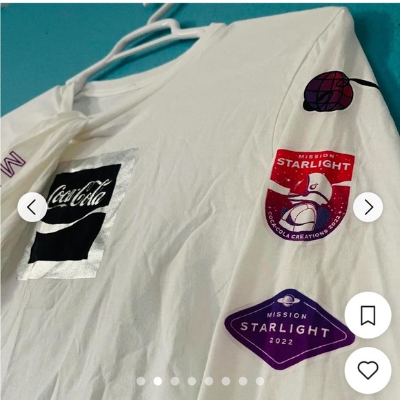 Vintage Ultra Rare Coca Cola Starlight Space 2022 Tee Top T-shirt White … - Picture 5 of 16